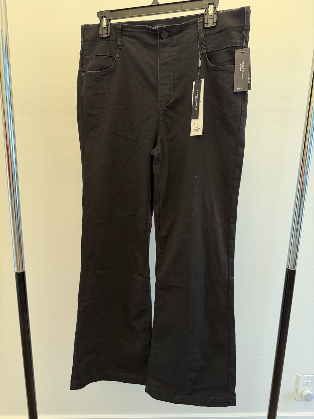 Nwt Liverpool Gia Glider Black Bootcut Jeans - 14/32